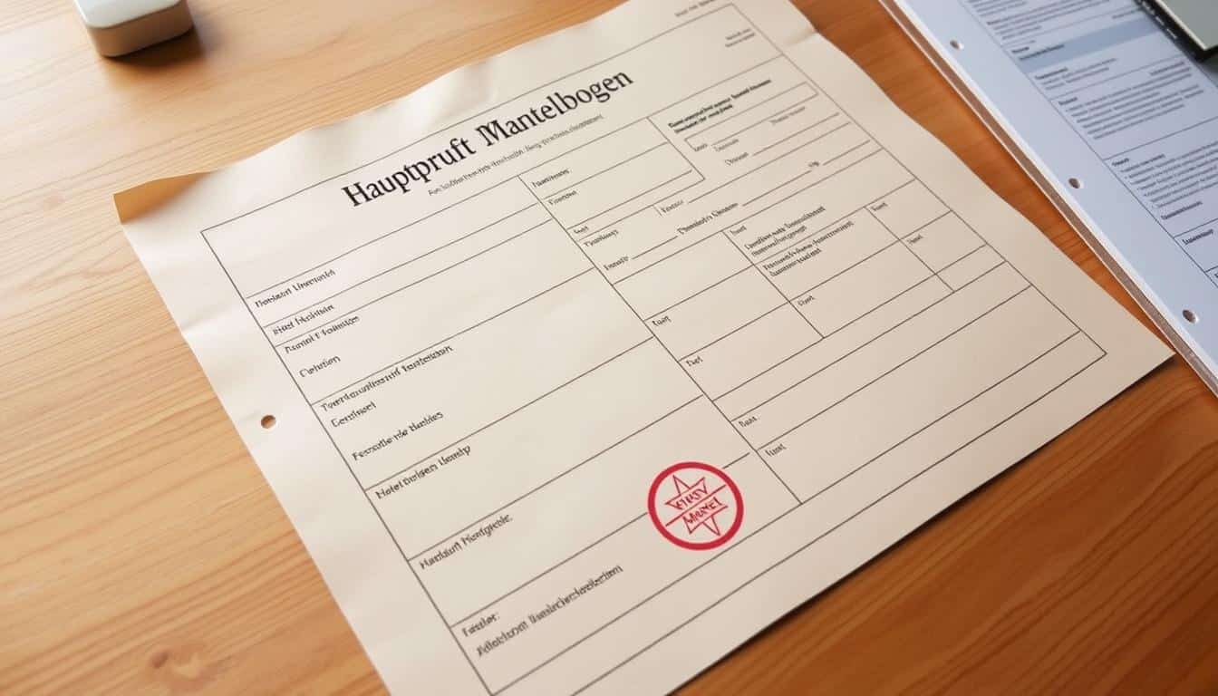 Erklärung Begriff "Hauptvordruck Mantelbogen" für ein Steuer Lexikon