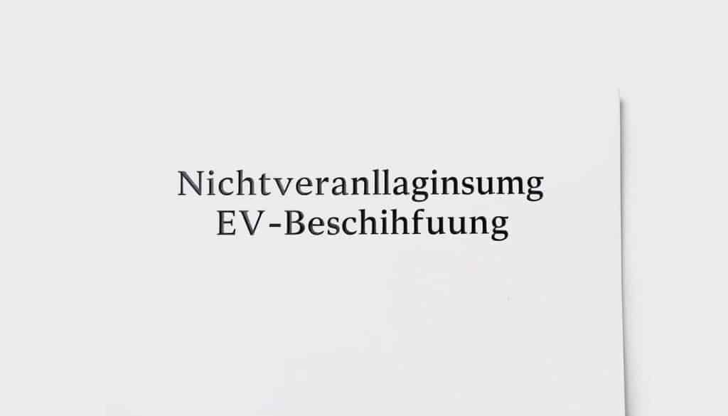 Nichtveranlagungsbescheinigung NV-Bescheinigung