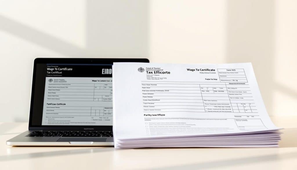 Vergleich der Elektronischen Lohnsteuerbescheinigung und Papierform