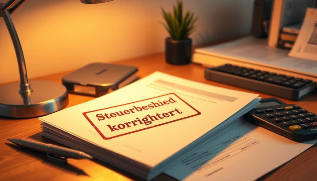 korrigierter Steuerbescheid